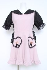 画像1: Princess Melody / くまたん刺繍ハートポケットワンピース F ピンク Y-26-05-28-044-LO-OP-SZ-ZY (1)