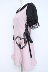 画像2: Princess Melody / くまたん刺繍ハートポケットワンピース F ピンク Y-26-05-28-044-LO-OP-SZ-ZY (2)