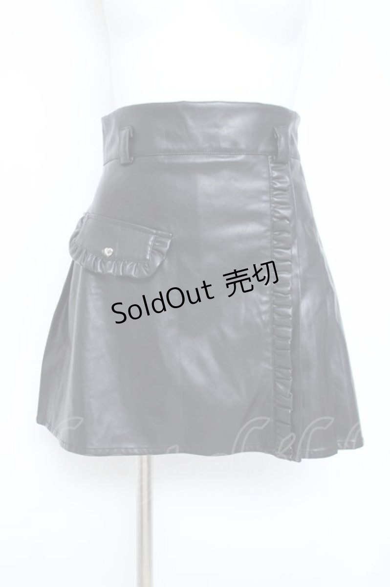 画像1: Honey Cinnamon / レザープリーツスカパン F 黒 Y-26-05-28-068-LO-SK-SZ-ZY (1)