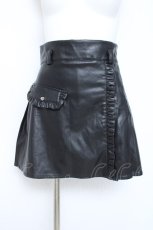画像1: Honey Cinnamon / レザープリーツスカパン F 黒 Y-26-05-28-068-LO-SK-SZ-ZY (1)