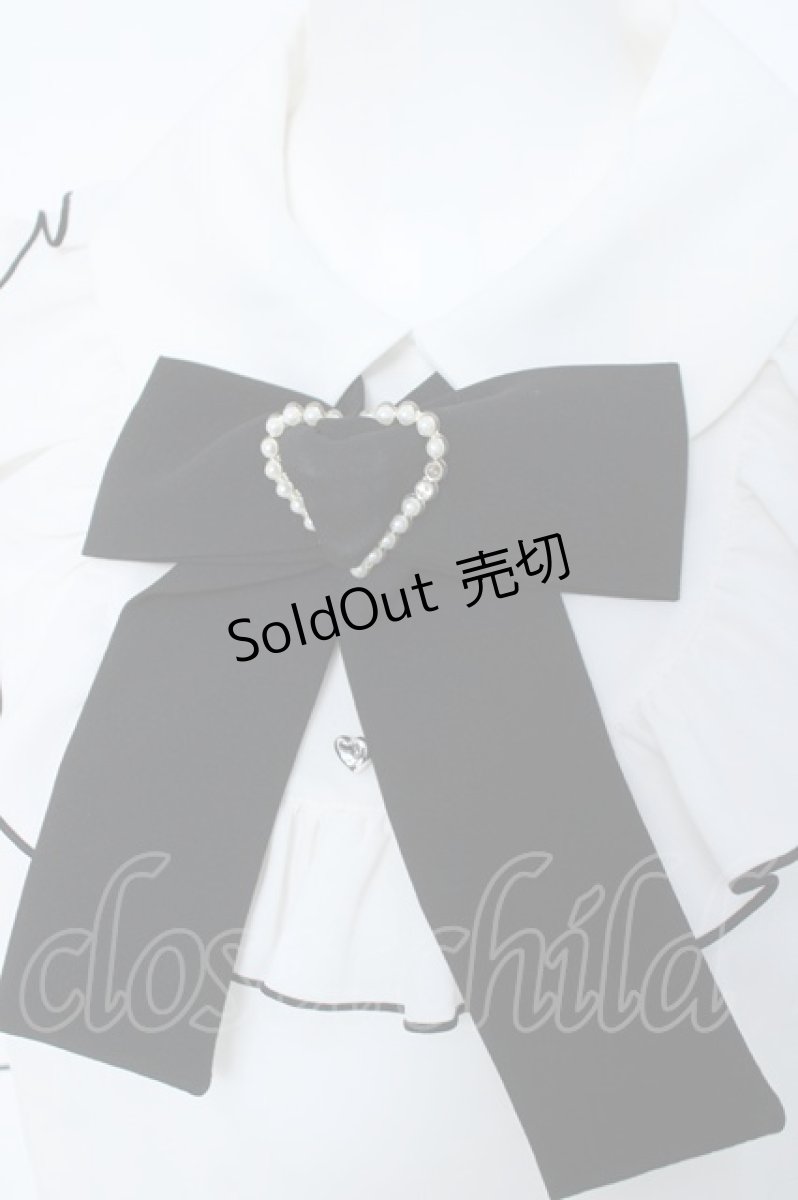 画像3: Ank Rouge / ハートバックルブラウス M シロ Y-26-05-28-009-CA-BL-SZ-ZY (3)