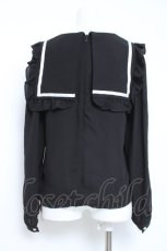 画像2: Jamie エーエヌケー / ゴシックリボンセーラーブラウス M 黒 Y-26-05-28-022-LO-BL-SZ-ZY (2)