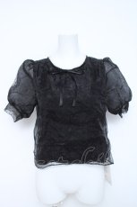 画像1: evelyn / シアードットトップス M 黒 Y-26-05-28-026-LO-TO-SZ-ZY (1)