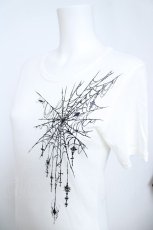 画像3: BPN FOR MEN / 蜘蛛の巣プリント半袖Tシャツ M 白 Y-26-05-31-020-GO-TO-SZ-ZY (3)