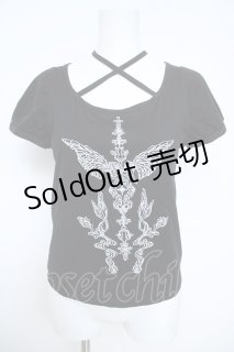 PEACE NOW 半袖シャツ ブラック ゴシック パンク 十字架刺繍 M BLACK PEACE NOW（ブラックピースナウ）の古着 ゴス美品！ (Page 3)