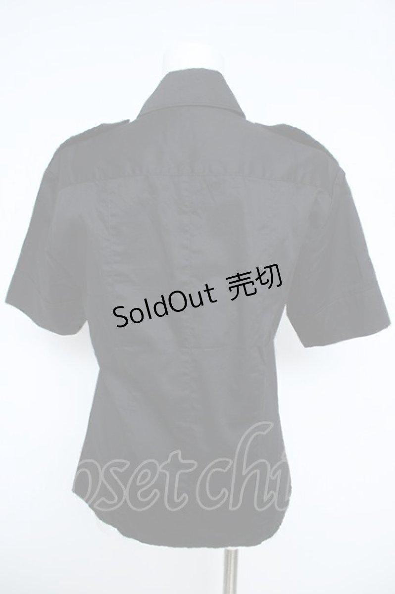 画像2: BPN FOR MEN / 2連ベルト半袖シャツ M 黒 Y-26-05-31-035-GO-BL-SZ-ZY (2)