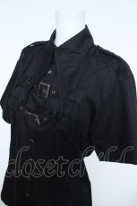 画像3: BPN FOR MEN / 2連ベルト半袖シャツ M 黒 Y-26-05-31-035-GO-BL-SZ-ZY (3)