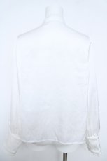 画像2: Chalmiere / ジャボブローチ付きブラウス  白 Y-26-06-01-045-AX-BL-SZ-ZY (2)