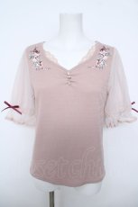 画像1: an another angelus / ブーケ刺繍プルブラウス  ピンク Y-26-06-01-055-CA-BL-SZ-ZY (1)