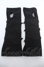 画像2: Amilige / チェーン付きハート刺繍アームウォーマー  黒 Y-26-06-01-006-PU-ZA-SZ-ZY (2)