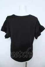 画像2: axes femme / 立体花モチーフレースＴシャツ  黒 Y-26-06-01-059-AX-TO-SZ-ZY (2)