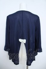 画像2: axes femme / BACKデザインカーディガン  紺 Y-26-06-01-065-AX-TO-SZ-ZY (2)