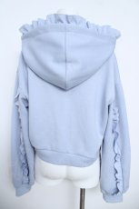 画像2: axes femme / フリルデザインジップパーカー  サックス Y-26-06-01-066-AX-TO-SZ-ZY (2)