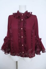 画像1: Chalmiere / 姫袖7分丈ブラウス  ワイン Y-26-06-01-068-AX-BL-SZ-ZY (1)