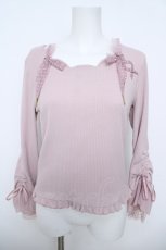 画像1: LIZ LISA / スカラップリブトップス  ピンク Y-26-06-01-073-LO-TO-SZ-ZY (1)
