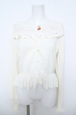 画像1: LIZ LISA / フリルチェリーカーディガン  生成り Y-26-06-01-077-LO-TO-SZ-ZY (1)