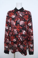 画像1: Drug Honey / 臓器の花園柄総柄シャツ  赤 Y-26-06-01-082-PU-BL-SZ-ZY (1)