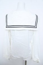 画像2: Amilige / セーラーブラウス  白 Y-26-06-01-085-PU-BL-SZ-ZY (2)