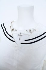画像3: Amilige / セーラーブラウス  白 Y-26-06-01-085-PU-BL-SZ-ZY (3)