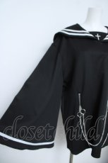 画像3: Amilige / フレア袖セーラージャージプルオーバー  黒 Y-26-06-01-088-PU-TO-SZ-ZY (3)