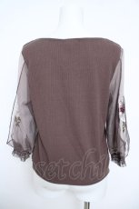 画像2: axes femme / フラワーブーケ刺繍プルオーバー  茶 Y-26-06-01-103-AX-TO-SZ-ZY (2)