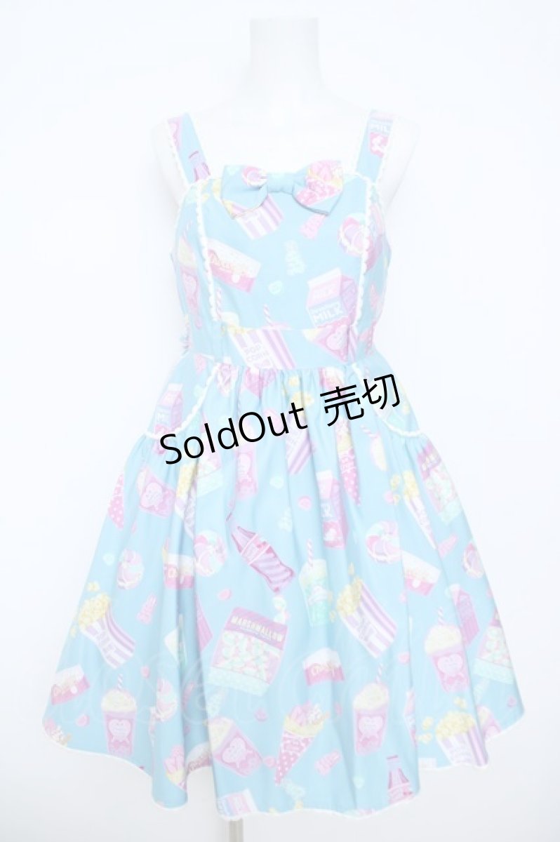 画像1: Angelic Pretty / Fancy Candyジャンパースカート  サックス Y-26-06-01-113-AP-OP-AS-ZY (1)