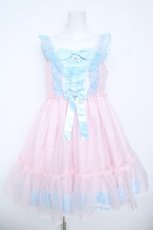 画像1: Angelic Pretty / Lovelyオーガンジージャンパースカート  ピンク×サックス Y-26-06-01-114-AP-OP-SZ-ZY (1)