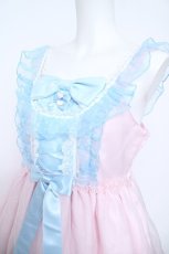 画像3: Angelic Pretty / Lovelyオーガンジージャンパースカート  ピンク×サックス Y-26-06-01-114-AP-OP-SZ-ZY (3)