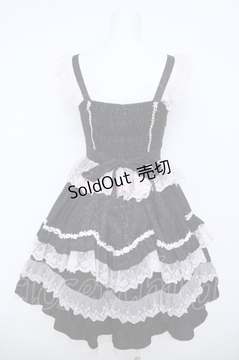 画像2: White Sugar girl 白糖少女 / Flower Ode - Doll-like Sweet Lolita  ブラック/ピンク Y-26-06-01-116-LO-OP-SZ-ZY (2)
