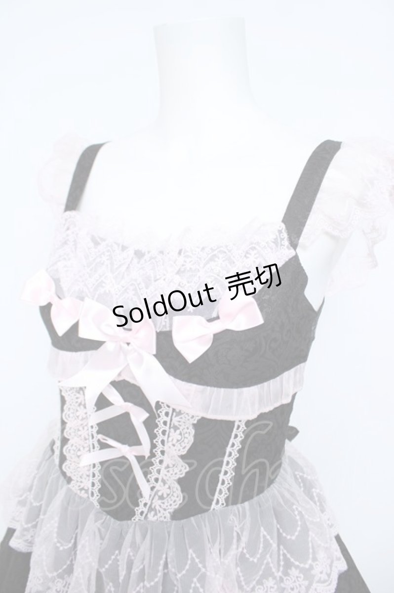 画像3: White Sugar girl 白糖少女 / Flower Ode - Doll-like Sweet Lolita  ブラック/ピンク Y-26-06-01-116-LO-OP-SZ-ZY (3)