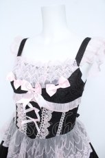 画像3: White Sugar girl 白糖少女 / Flower Ode - Doll-like Sweet Lolita  ブラック/ピンク Y-26-06-01-116-LO-OP-SZ-ZY (3)