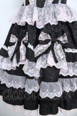 画像4: White Sugar girl 白糖少女 / Flower Ode - Doll-like Sweet Lolita  ブラック/ピンク Y-26-06-01-116-LO-OP-SZ-ZY (4)