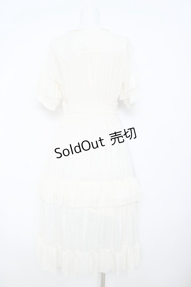 画像2: axes femme / レースラインティアードワンピース  生成り Y-26-06-01-134-AX-OP-SZ-ZY (2)