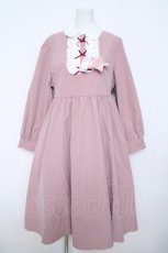 画像1: virally / 星名桜子/クラシックリボンワンピース  ピンク Y-26-06-01-145-LO-OP-SZ-ZY (1)