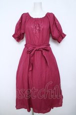 画像1: an another angelus / ローズ刺繍オフショルロングワンピース  ピンク Y-26-06-01-147-CA-OP-SZ-ZY (1)