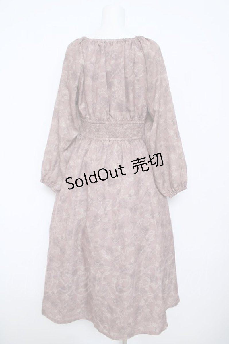 画像2: an another angelus / フロントレースアップペイズリーフラワーワンピース  ブラウン Y-26-06-01-151-CA-OP-SZ-ZT564 (2)