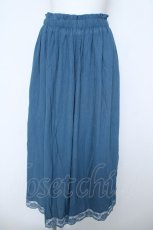 画像1: axes femme / 裾レース楊柳ワイドパンツ  サックス Y-26-06-01-174-AX-PA-SZ-ZY (1)