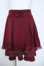 画像1: axes femme POETIQUE / バックレースアップミドルスカート  ワイン Y-26-06-01-177-AX-SK-SZ-ZY (1)
