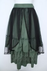画像1: axes femme / チュール×ティアードスカート  カーキ Y-26-06-01-183-AX-SK-SZ-ZY (1)