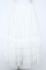 画像1: ATELIER PIERROT / Four-Tiered Ruffle Chiffon Skirt スカート  ホワイト Y-26-06-01-190-EL-SK-SZ-ZY (1)