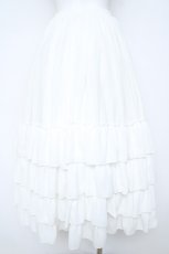 画像2: ATELIER PIERROT / Four-Tiered Ruffle Chiffon Skirt スカート  ホワイト Y-26-06-01-190-EL-SK-SZ-ZY (2)