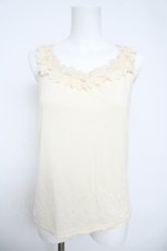 画像1: axes femme / 花刺繍レースタンク  生成り Y-26-06-01-026-AX-TO-SZ-ZY (1)