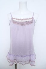 画像1: axes femme / 裾バラモチーフキャミ  ラベンダー Y-26-06-01-029-AX-TO-SZ-ZY (1)