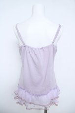 画像2: axes femme / 裾バラモチーフキャミ  ラベンダー Y-26-06-01-029-AX-TO-SZ-ZY (2)