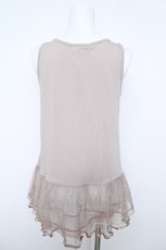 画像2: axes femme / 裾チュールタンクトップ  モカ Y-26-06-01-032-AX-TO-SZ-ZY (2)
