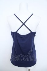 画像2: axes femme / シフォンリボンキャミ  紺 Y-26-06-01-035-AX-TO-SZ-ZY (2)
