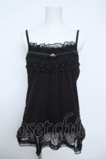 画像1: axes femme / ドビーシフォンキャミソール  黒 Y-26-06-01-039-AX-TO-SZ-ZY (1)
