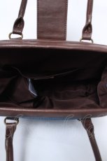 画像3: axes femme / スカラドクターズバッグ  青×茶 Y-26-06-03-039-AX-BG-SZ-ZY (3)