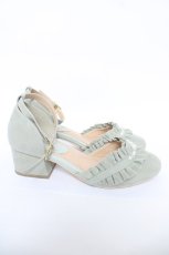 画像4: axes femme POETIQUE / スエードフリルパンプス M ミント Y-26-06-03-047-AX-SH-SZ-ZY (4)