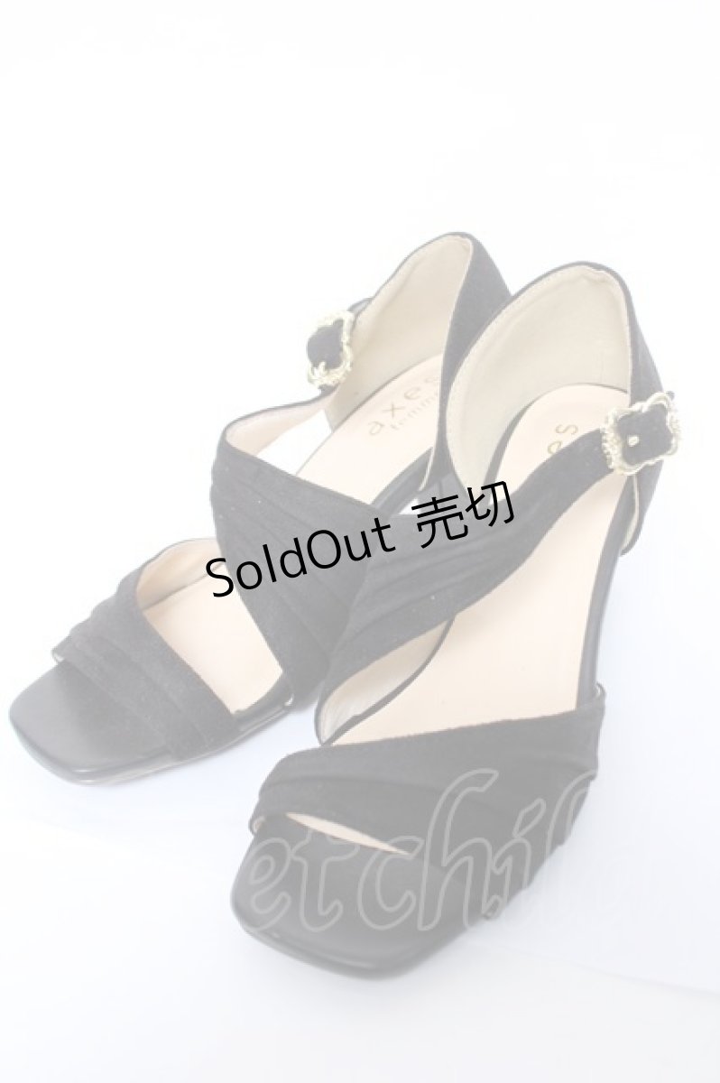 画像1: axes femme / アシンメトリーサンダル M 黒 Y-26-06-03-048-AX-SH-SZ-ZT719 (1)